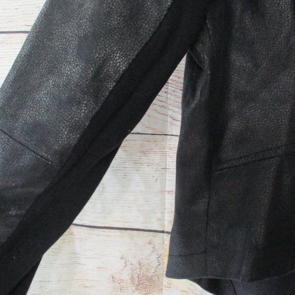 ABS Platinum Faux Leather Drape Jacket Small - Picture 6 of 9